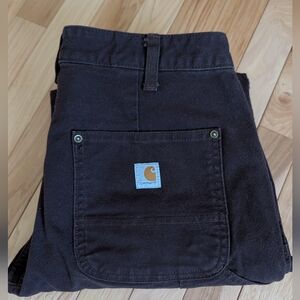 Carhartt Brown Duck Work Pants with Front Pocket